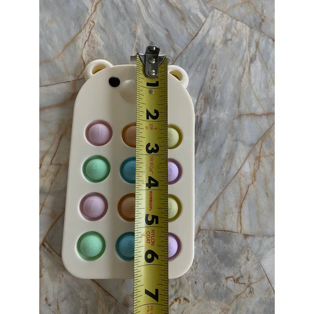 Cream Bear Pop Fidget‎ Toy Pastel Numbered Keypad Sensory Stress Relief Toy